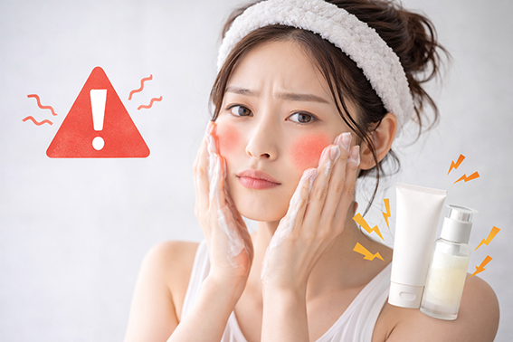 洗顔をする時に注意しないといけない点をイメージしている画像です。