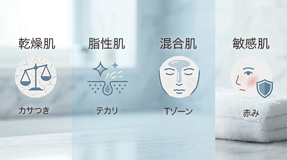 肌タイプを表した画像