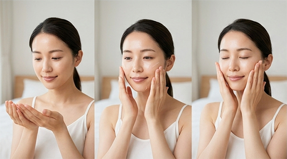 スキンケアを表している女性の画像