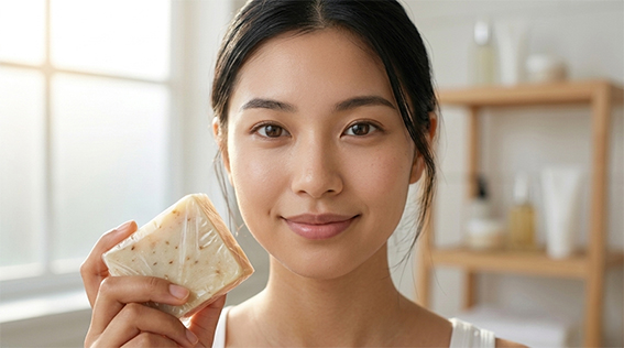 自分に合った洗顔石鹸で、理想の肌へのイメージ画像