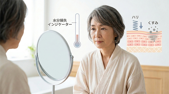 60代の肌の特徴と洗顔の重要性のイメージ画像