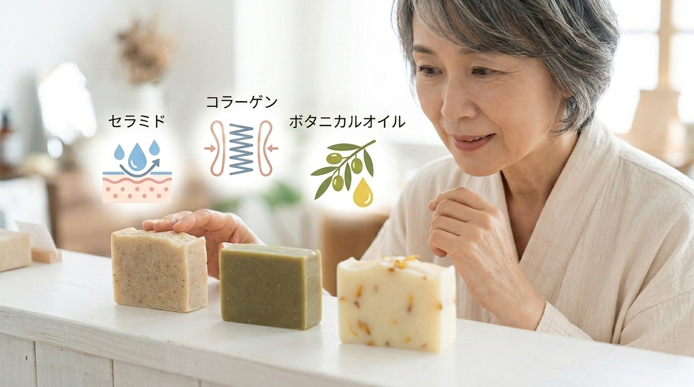 失敗しない！60代向け洗顔石鹸の選び方のイメージ画像